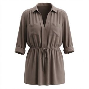 Monk & Lou Olive Green Utility Dress Size XS Minimalist Casual Lightweight